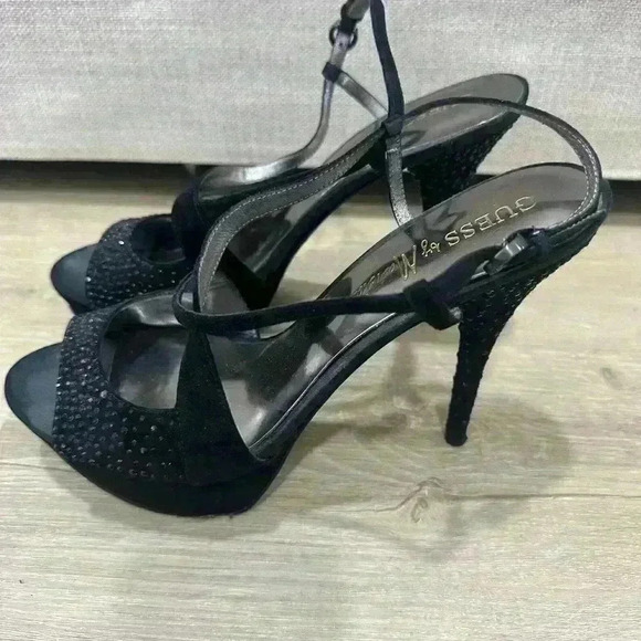 Guess by Marciano ~ black womens heel sandals ~ 9M - Picture 3 of 6